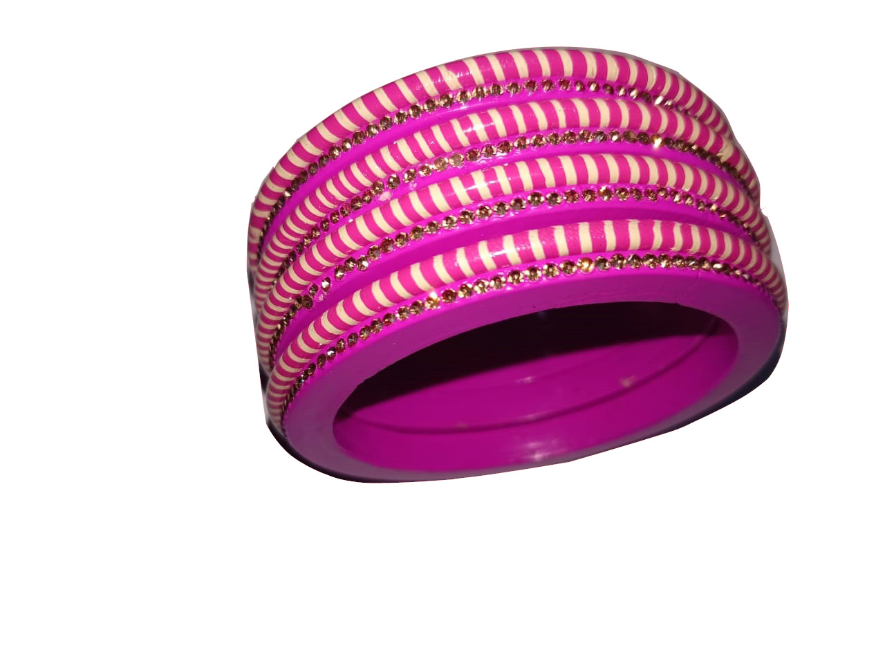 Amageos AB_01 Pink Pure Lac Bangles for Women